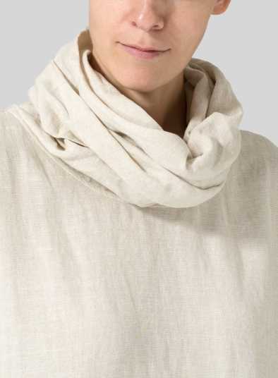 Linen Cowl Neck Oversized Tunic