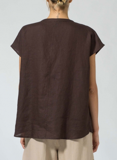 Linen Cap Sleeves Lightweight Top