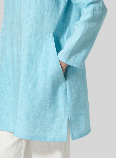 Linen L/Sleeves V-Neck Tunic