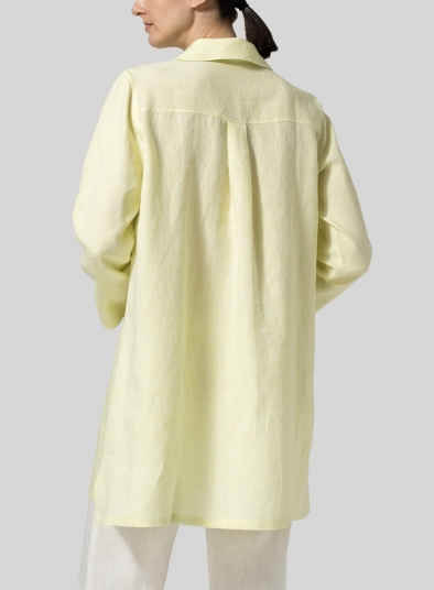 Linen L/Sleeves V-Neck Tunic