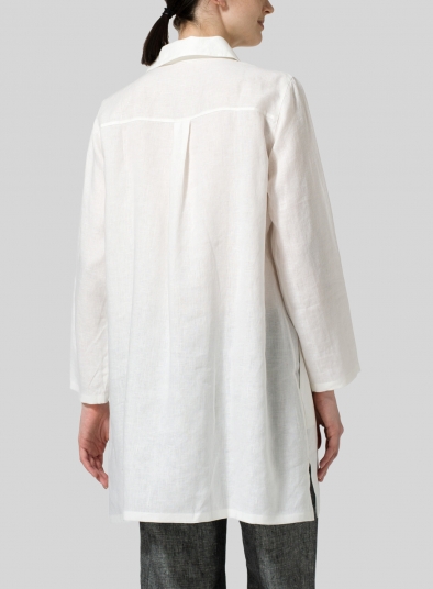 Linen L/Sleeves V-Neck Tunic