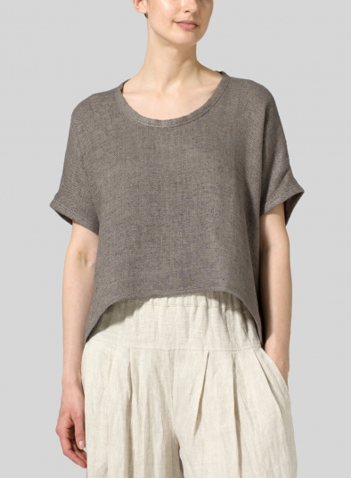 Linen Classic Dropped Shoulder Top