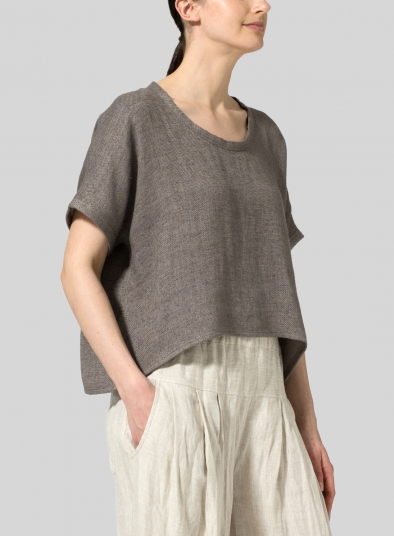 Linen Classic Dropped Shoulder Top