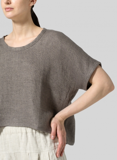 Linen Classic Dropped Shoulder Top