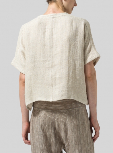 Linen Classic Dropped Shoulder Top