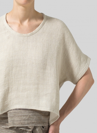 Linen Classic Dropped Shoulder Top