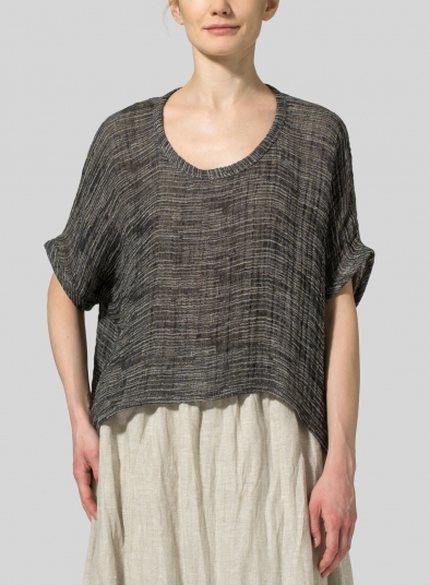 Gauze Linen Classic Raglan Sleeves Top