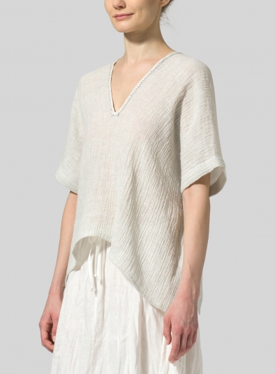 linen v neck