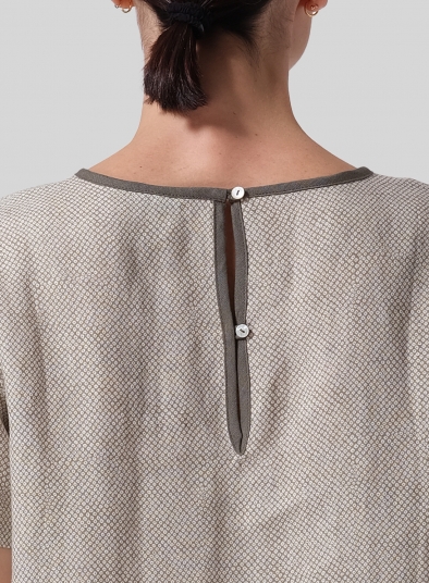 Linen Boxy Short Sleeve Top