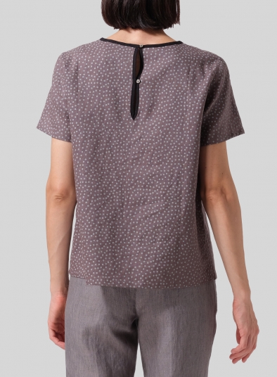 Linen Boxy Short Sleeve Top