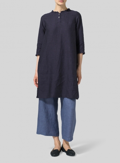 Long Sleeve Linen Tunic - ALLSEAMS