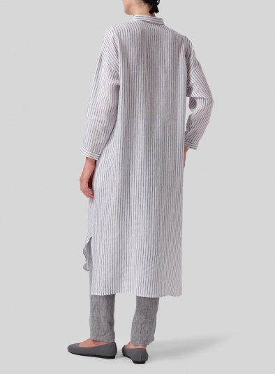 Linen A-shape Long Tunic Shirt