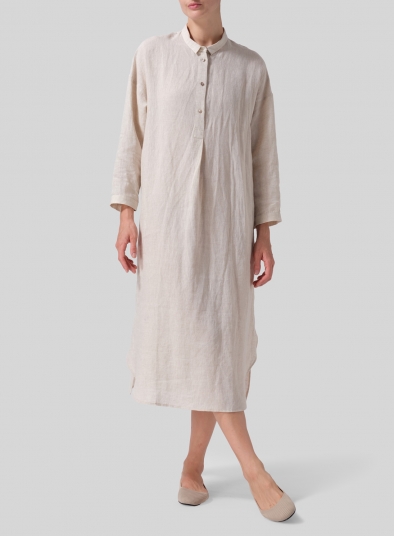 Linen A-shape Long Tunic Shirt