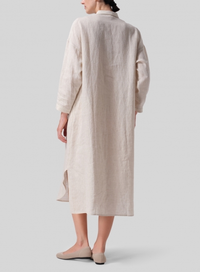 Linen A-shape Long Tunic Shirt