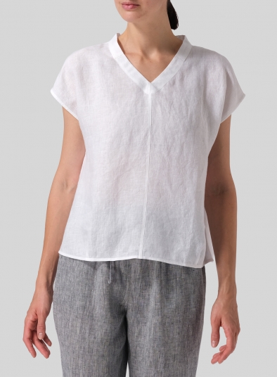 Linen Perfect Cap Sleeve Top