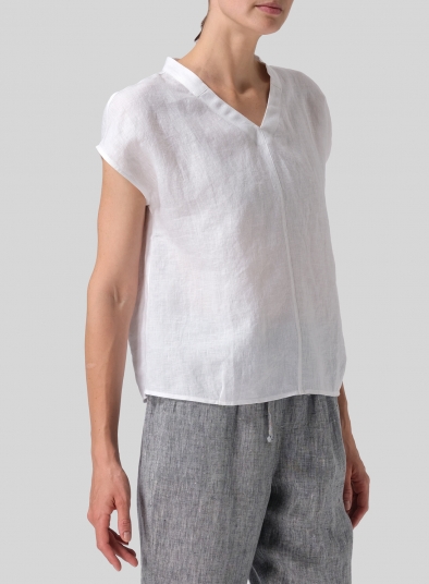 Linen Perfect Cap Sleeve Top