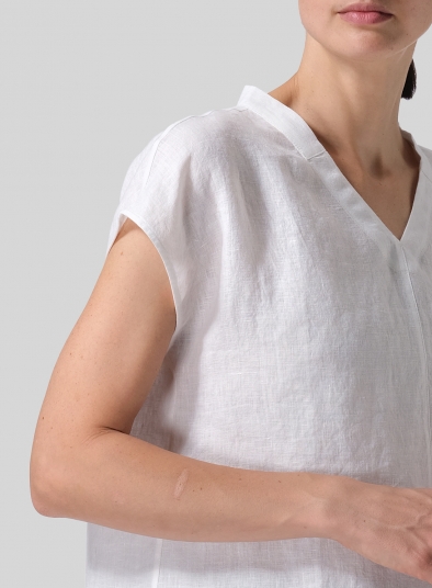 Linen Perfect Cap Sleeve Top