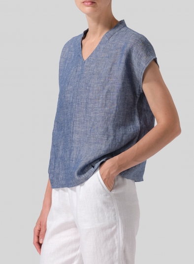 Linen Perfect Cap Sleeve Top