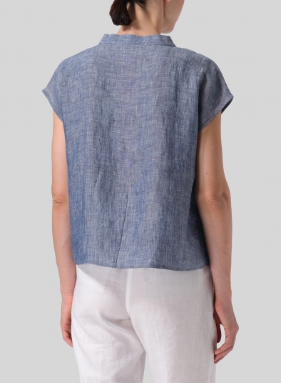 Linen Perfect Cap Sleeve Top