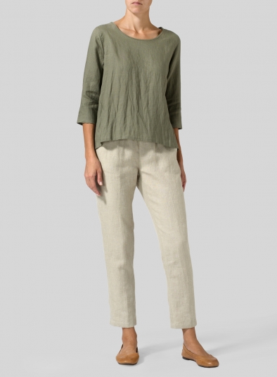 Linen A-line High-Low Top