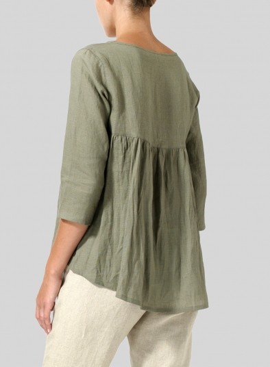 Linen A-line High-Low Top