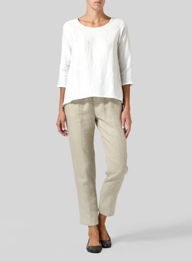 Linen A-line High-Low Top