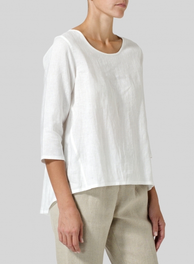 Linen A-line High-Low Top