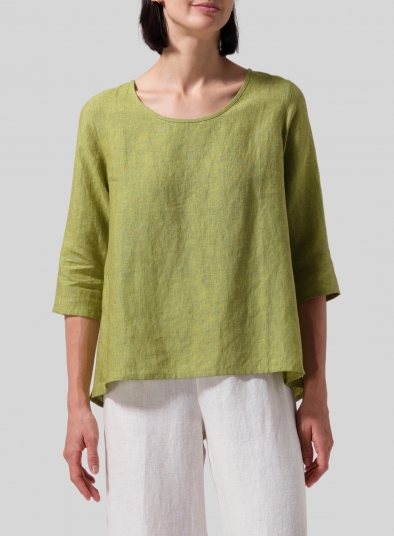 Linen A-line High-Low Top