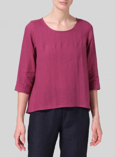 Linen A-line High-Low Top