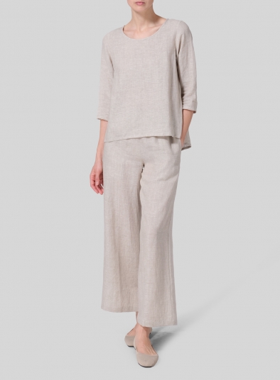 Linen A-line High-Low Top