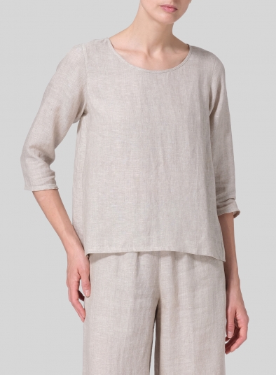 Linen A-line High-Low Top