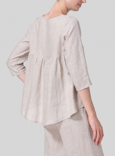 Linen A-line High-Low Top