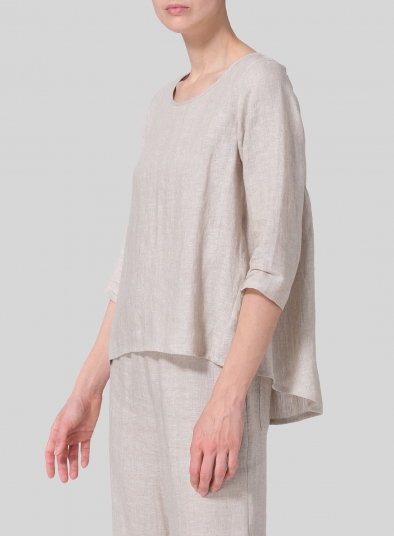 Linen A-line High-Low Top