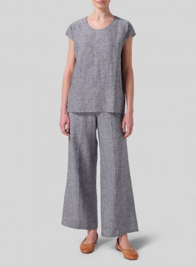 Linen Straight Stick-Shaped Top