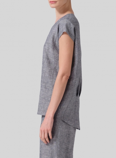 Linen Straight Stick-Shaped Top