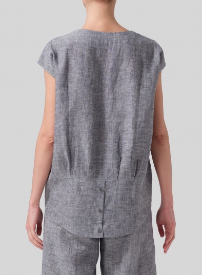 Linen Straight Stick-Shaped Top