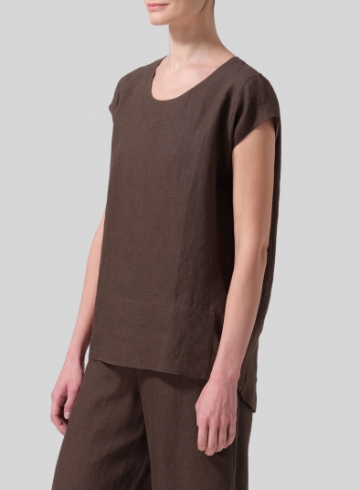 Linen Straight Stick-Shaped Top