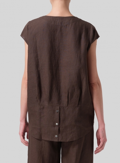 Linen Straight Stick-Shaped Top