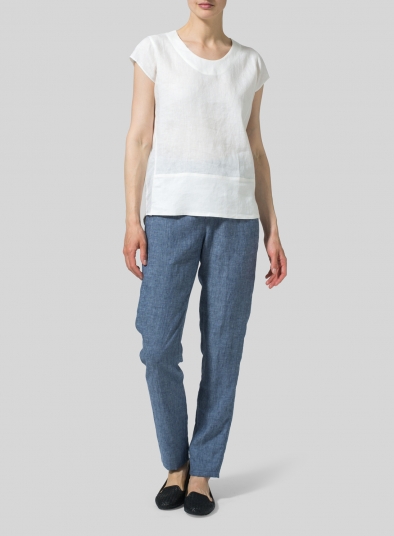 Linen Straight Stick-Shaped Top