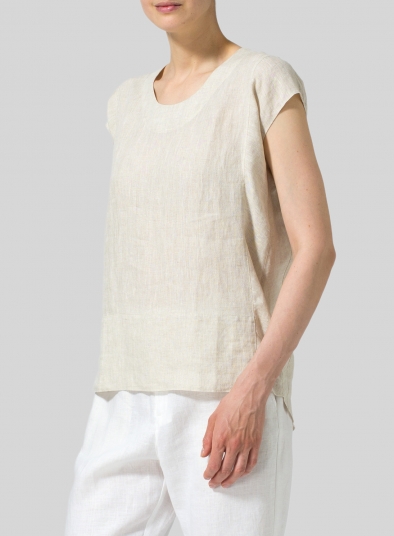 Linen Straight Stick-Shaped Top