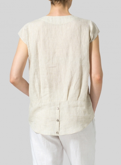 Linen Straight Stick-Shaped Top