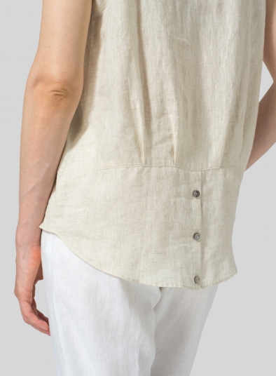 Linen Straight Stick-Shaped Top