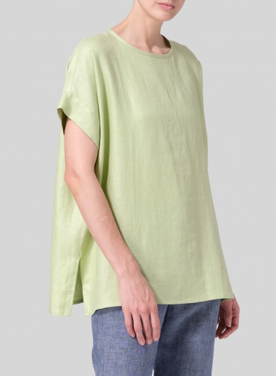 Linen Dolman Sleeves Relaxed Fit Top