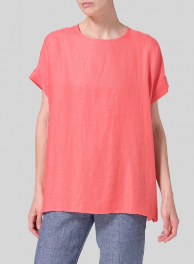 Linen Dolman Sleeves Relaxed Fit Top