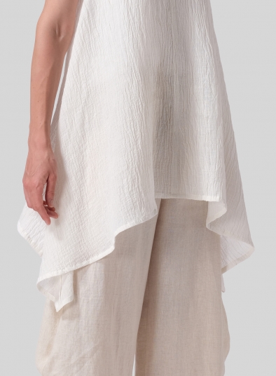 Linen V-Neck A-shape Top