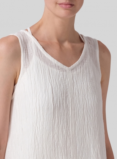 Linen V-Neck A-shape Top