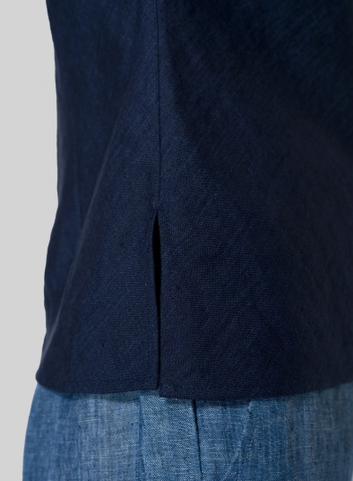 Linen V-Neck Sleeveless Bias Cut Tank