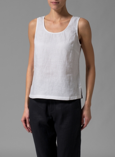 Linen Sleeveless Pullover Top