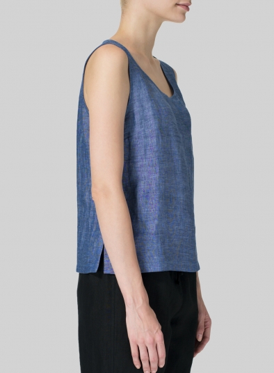 Linen Sleeveless Pullover Top