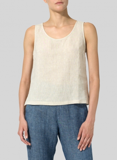 Linen Sleeveless Pullover Top